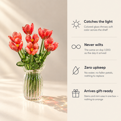 Sunlit Glass Bouquet