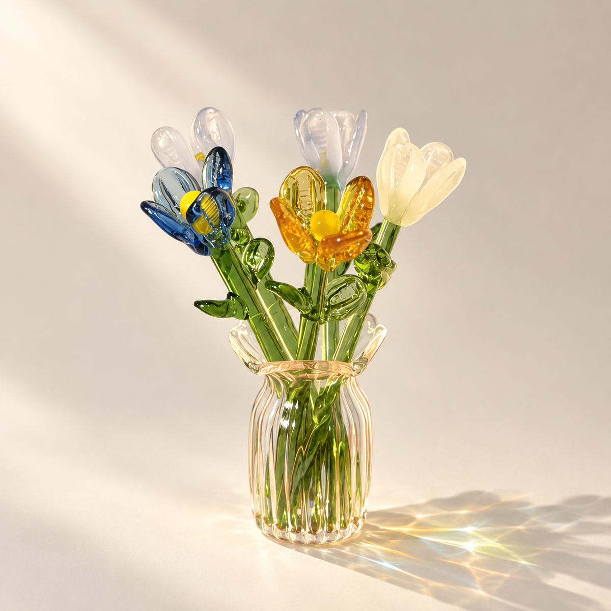 Sunlit Glass Bouquet